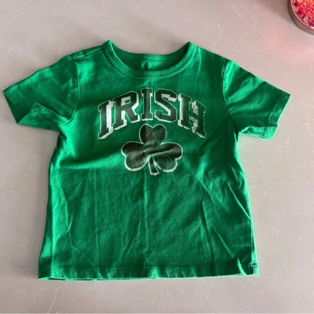 Preloved The Children's Place Green 'Irish' Shamrock Tee